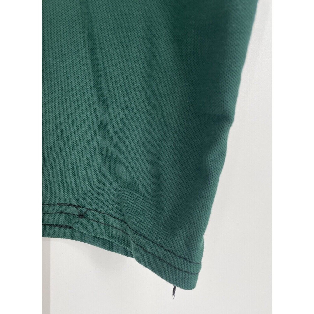 Vintage 90s DKNY Jeans Green Cream Chest Logo Graphic Print Ringer T-Shirt USA - Picture 8 of 10